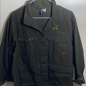 Army green shirt